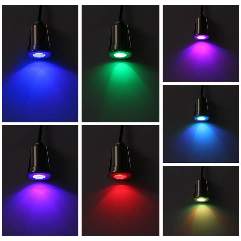 3W 12V-DC IP67 LED RGB recessed floor spotlight 3W