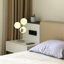 Triple crystal ball table lamp "ROM" - 3 x E27 - Ø 15cm