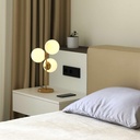 Triple crystal ball table lamp "ROM" - 3 x E27 - Ø 15cm