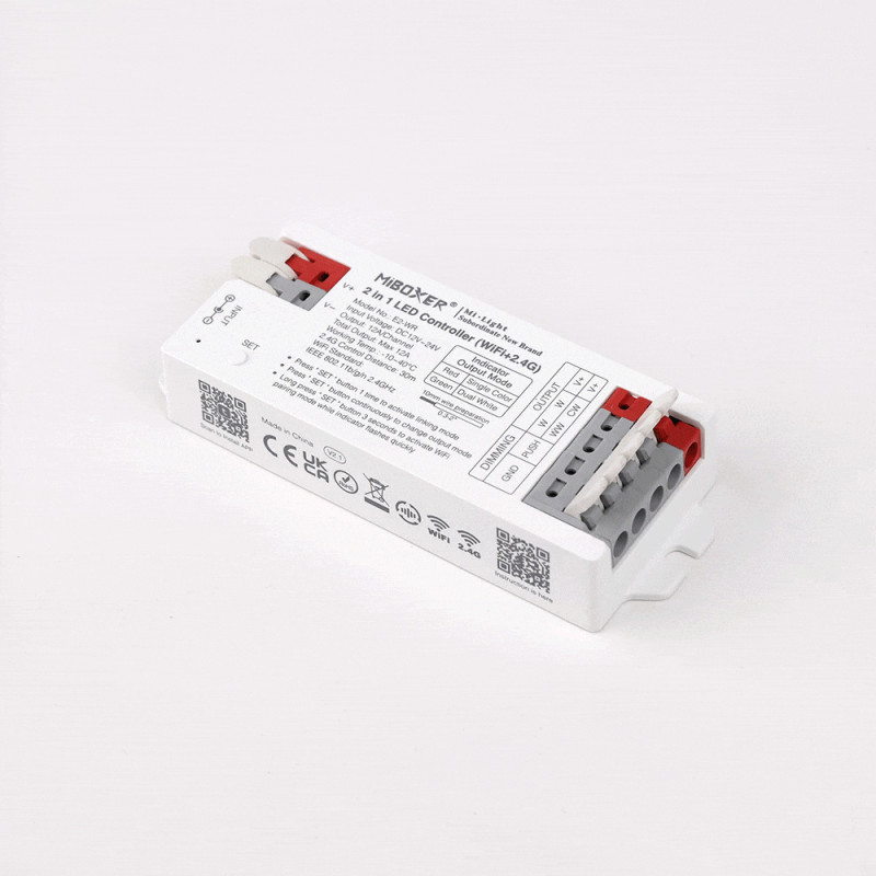 LED Strip Controller 2 in 1- Monochrome - CCT - 12/24V DC - 2.4GHz+ WiFi - Mi Boxer - E2-WR