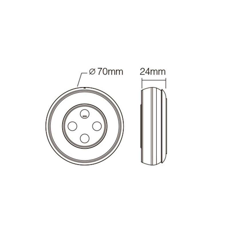 Mini RF remote control - CCT - Magnetic base - Mi Light - 2.4GHz