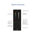 Vertical Remote Control - RGB + CCT - 3 Zones - RF 2.4Ghz - Mi Light