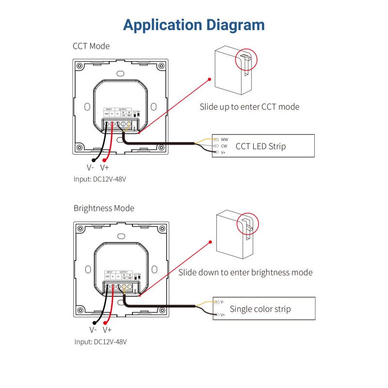 RF Wheel Control Panel - CCT - Mi Light - 2.4GHz