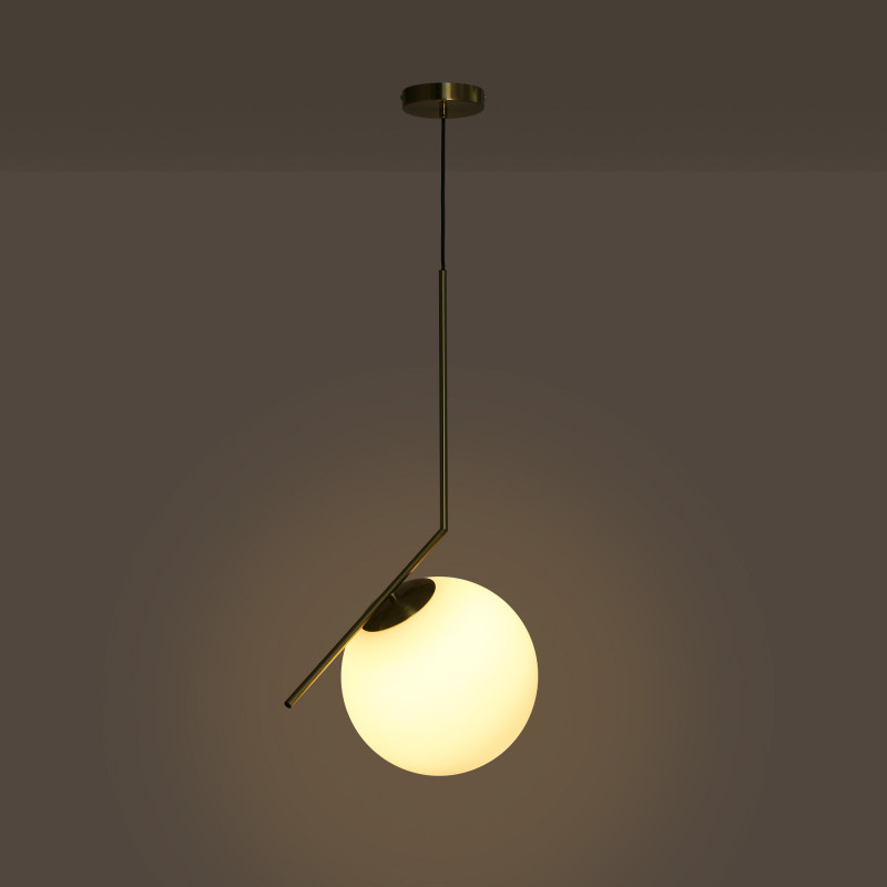 Crystal ball pendant light "HERMI 280" - E27 - Ø 28cm