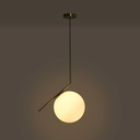 Crystal ball pendant light "HERMI 280" - E27 - Ø 28cm