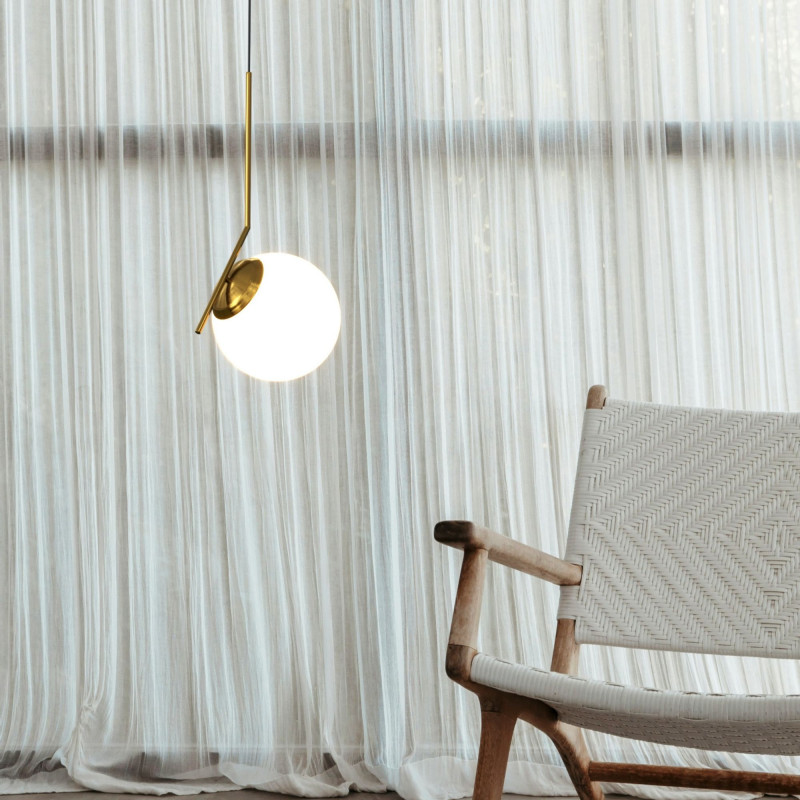 Crystal ball pendant light "HERMI 280" - E27 - Ø 28cm