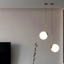 Crystal ball pendant light "HERMI 280" - E27 - Ø 28cm