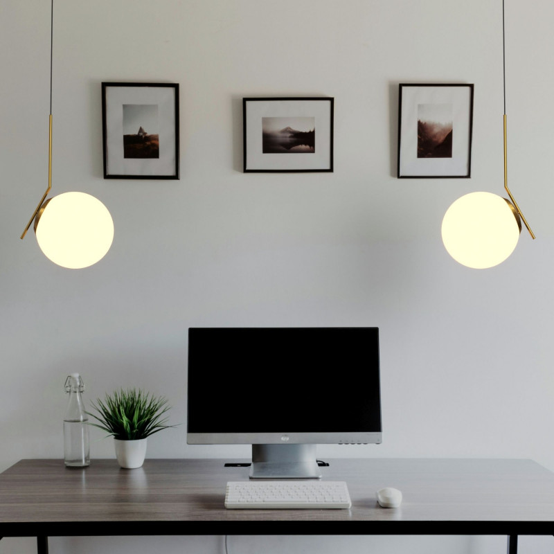 Crystal ball pendant light "HERMI 280" - E27 - Ø 28cm