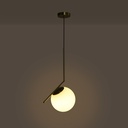 Crystal ball pendant light "HERMI 220" - E27 - Ø 22cm