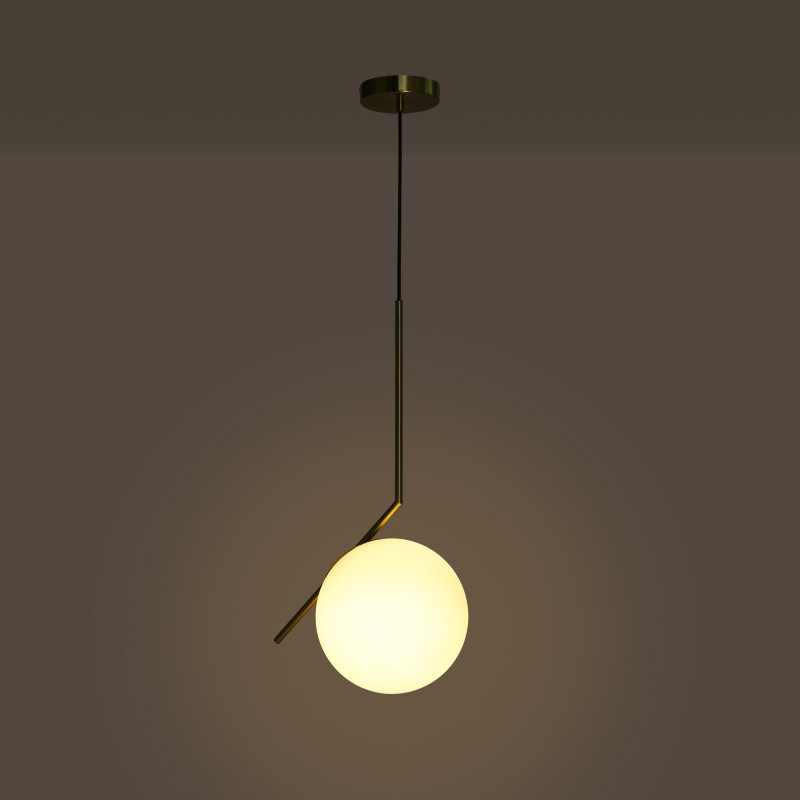 Crystal ball pendant light "HERMI 220" - E27 - Ø 22cm