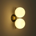 Double crystal ball wall light "VIC 150" - 2 x E27 - Ø 15cm