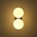 Double crystal ball wall light "VIC 150" - 2 x E27 - Ø 15cm