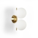 Double crystal ball wall light "VIC 150" - 2 x E27 - Ø 15cm