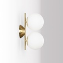 Double crystal ball wall light "VIC 150" - 2 x E27 - Ø 15cm