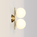 Double crystal ball wall light "VIC 150" - 2 x E27 - Ø 15cm