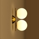 Double crystal ball wall light "VIC 150" - 2 x E27 - Ø 15cm