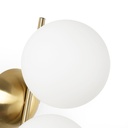 Double crystal ball wall light "VIC 150" - 2 x E27 - Ø 15cm