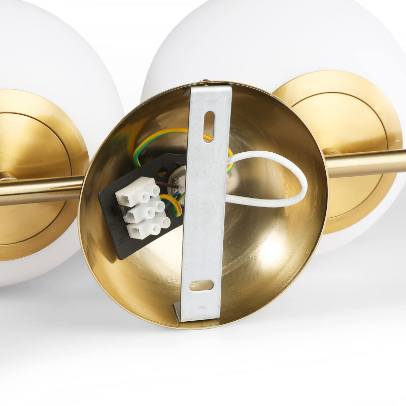 Double crystal ball wall light "VIC 150" - 2 x E27 - Ø 15cm