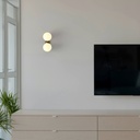 Double crystal ball wall light "VIC 150" - 2 x E27 - Ø 15cm