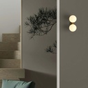 Double crystal ball wall light "VIC 150" - 2 x E27 - Ø 15cm