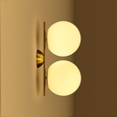 Double crystal ball wall light "VIC 220" - E27 - Ø 22cm