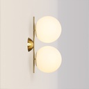 Double crystal ball wall light "VIC 220" - E27 - Ø 22cm