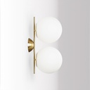 Double crystal ball wall light "VIC 220" - E27 - Ø 22cm