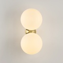 Double crystal ball wall light "VIC 220" - E27 - Ø 22cm