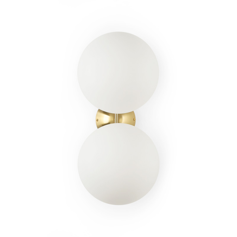Double crystal ball wall light "VIC 220" - E27 - Ø 22cm