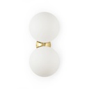 Double crystal ball wall light "VIC 220" - E27 - Ø 22cm