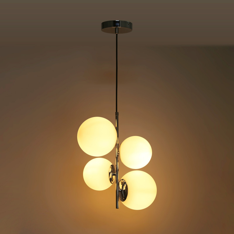 Crystal ball pendant light "TANNA" - E27 - Ø 15cm