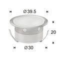 Kit 6 recessed LED spotlights Ø40x20mm 0,4W 12V-DC IP67