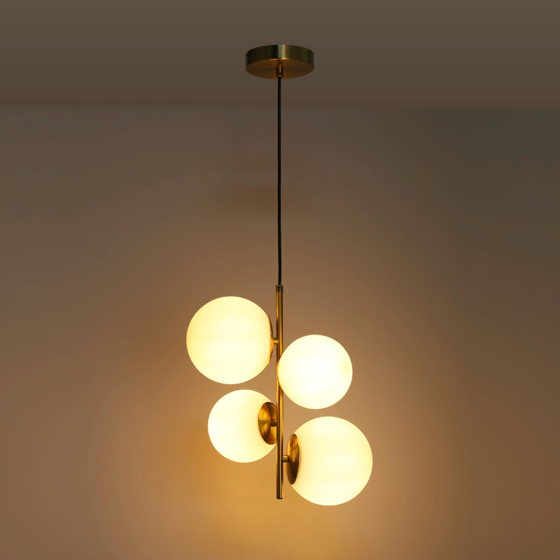 Crystal ball pendant light "TANNA" - E27 - Ø 15cm
