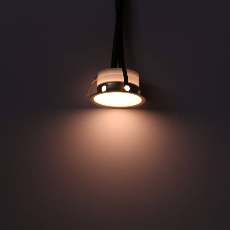 Kit 6 recessed LED spotlights Ø40x20mm 0,4W 12V-DC IP67