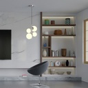 Crystal ball pendant light "TANNA" - E27 - Ø 15cm