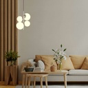 Crystal ball pendant light "TANNA" - E27 - Ø 15cm