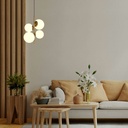 Crystal ball pendant light "TANNA" - E27 - Ø 15cm