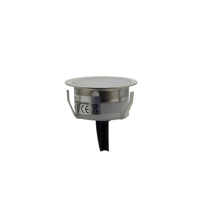 Kit 6 recessed LED spotlights Ø40x20mm 0,4W 12V-DC IP67