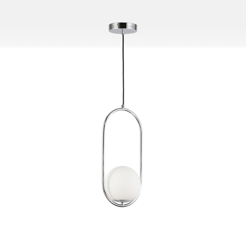 Crystal ball pendant light "JOHN" - E27 - Ø 15cm