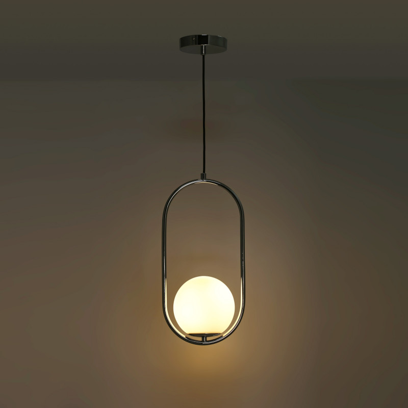 Crystal ball pendant light "JOHN" - E27 - Ø 15cm