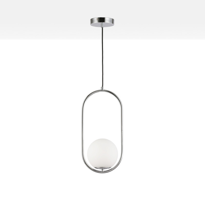 Crystal ball pendant light "JOHN" - E27 - Ø 15cm