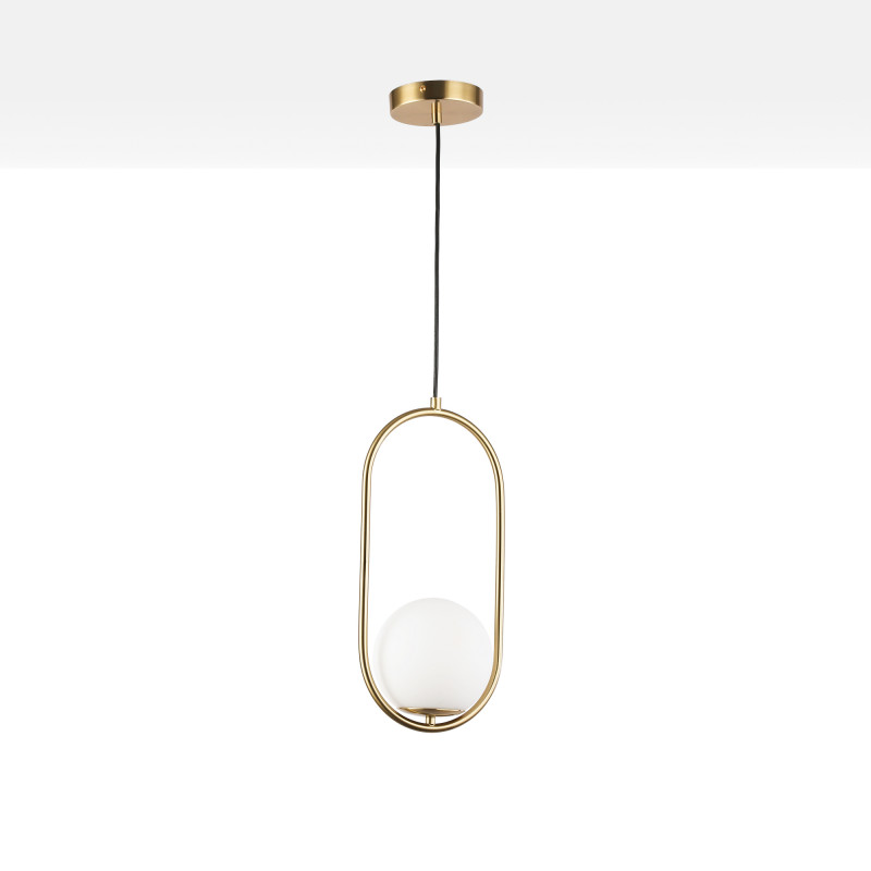 Crystal ball pendant light "JOHN" - E27 - Ø 15cm