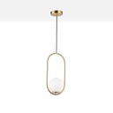 Crystal ball pendant light "JOHN" - E27 - Ø 15cm