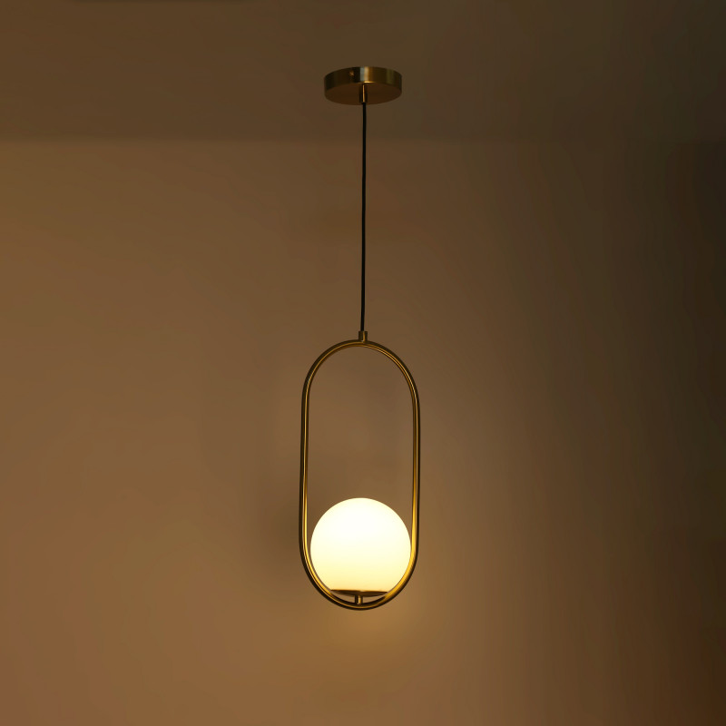 Crystal ball pendant light "JOHN" - E27 - Ø 15cm