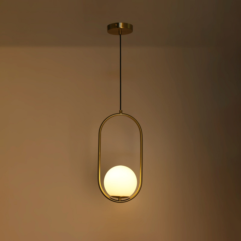 Crystal ball pendant light "JOHN" - E27 - Ø 15cm
