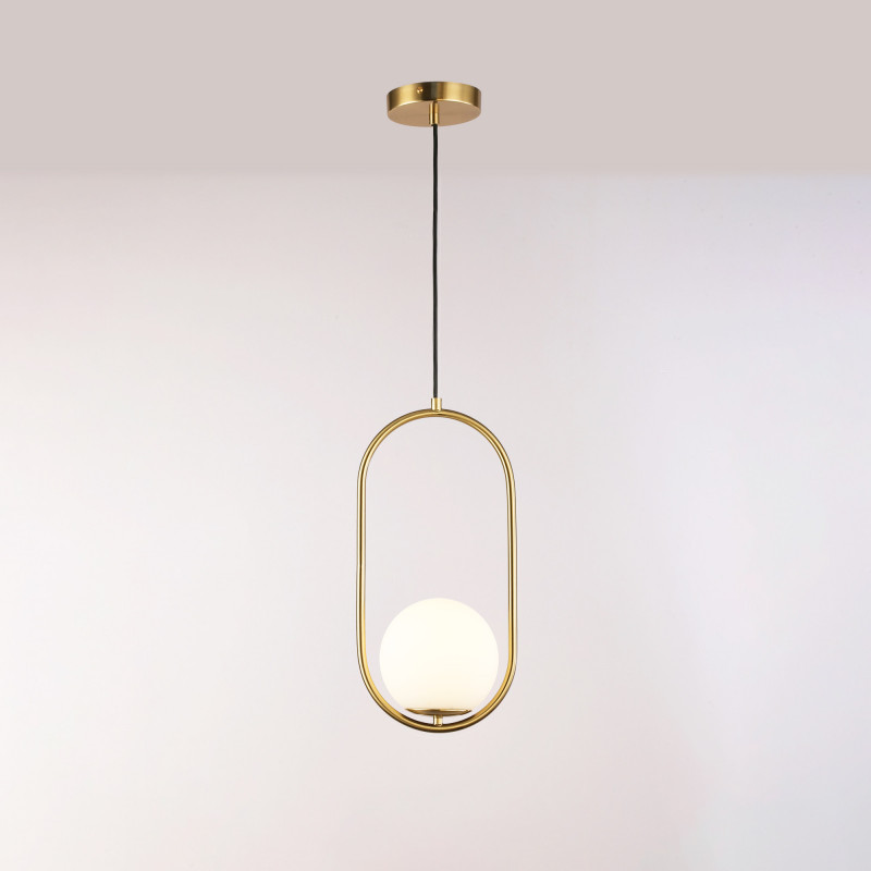 Crystal ball pendant light "JOHN" - E27 - Ø 15cm