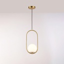 Crystal ball pendant light "JOHN" - E27 - Ø 15cm