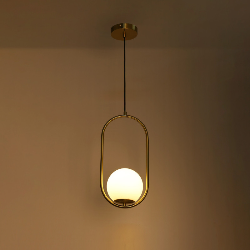 Crystal ball pendant light "JOHN" - E27 - Ø 15cm
