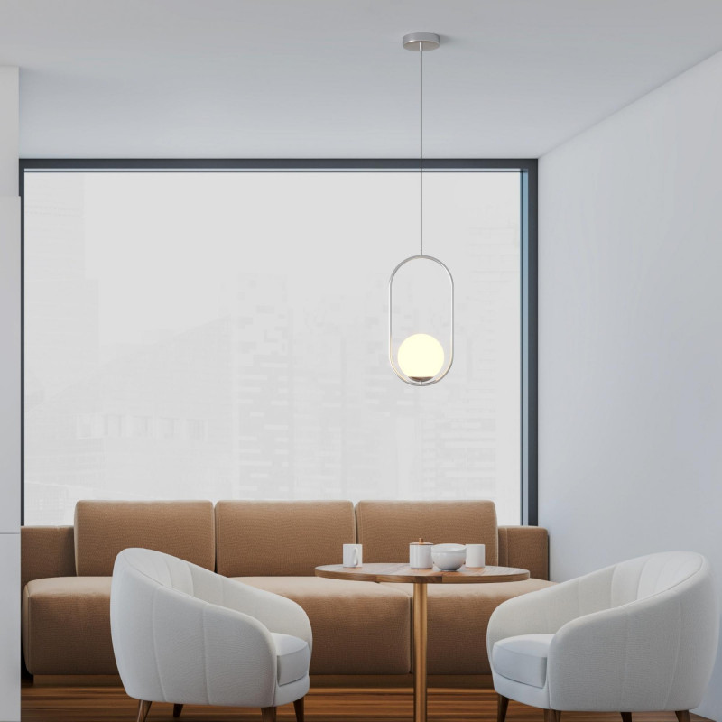 Crystal ball pendant light "JOHN" - E27 - Ø 15cm