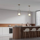 Crystal ball pendant light "JOHN" - E27 - Ø 15cm